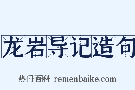 龙岩导记造句是什么意思的图片